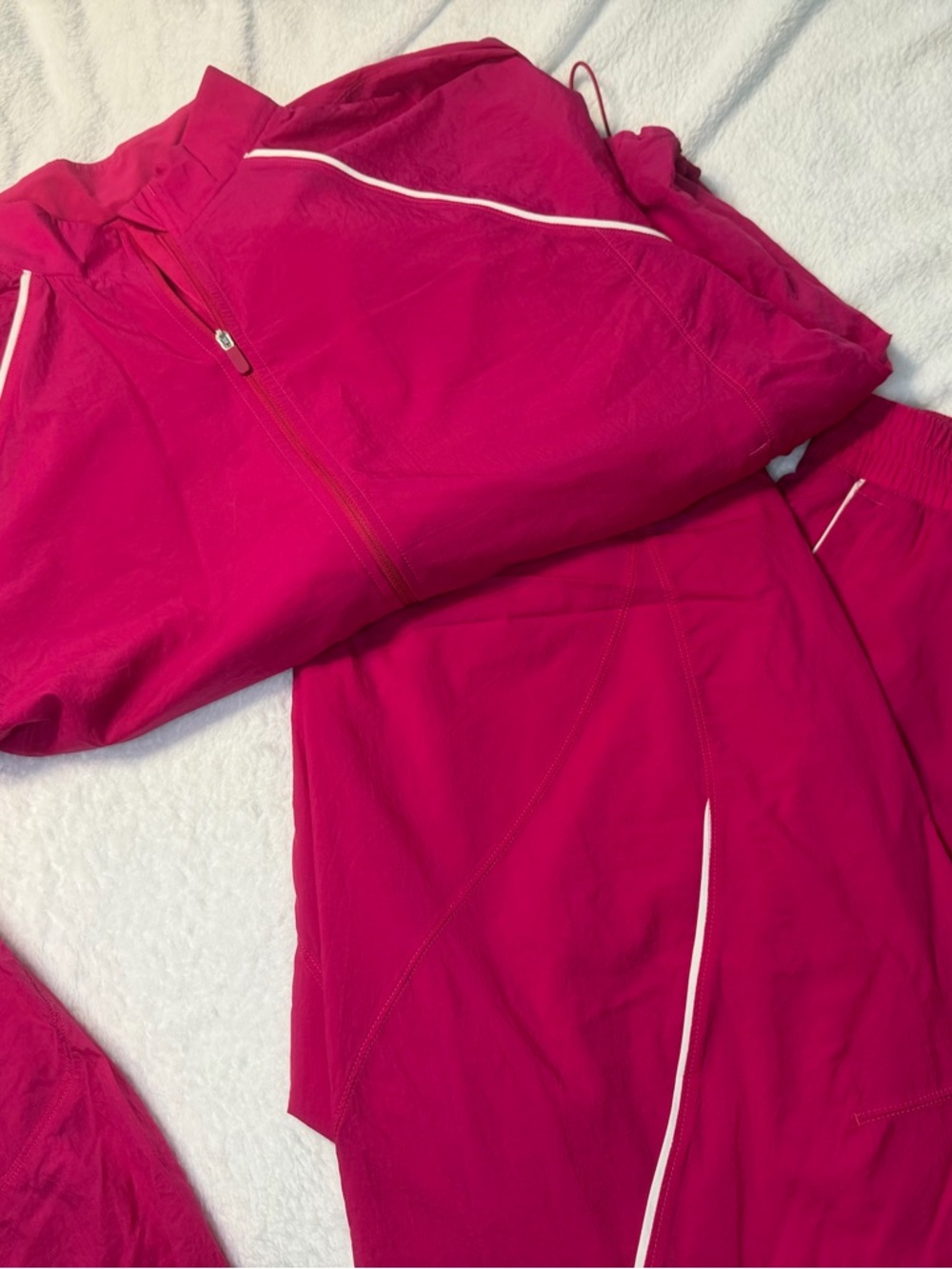 lululemon athletica Hot Pink Zip Jacket and Pants Set